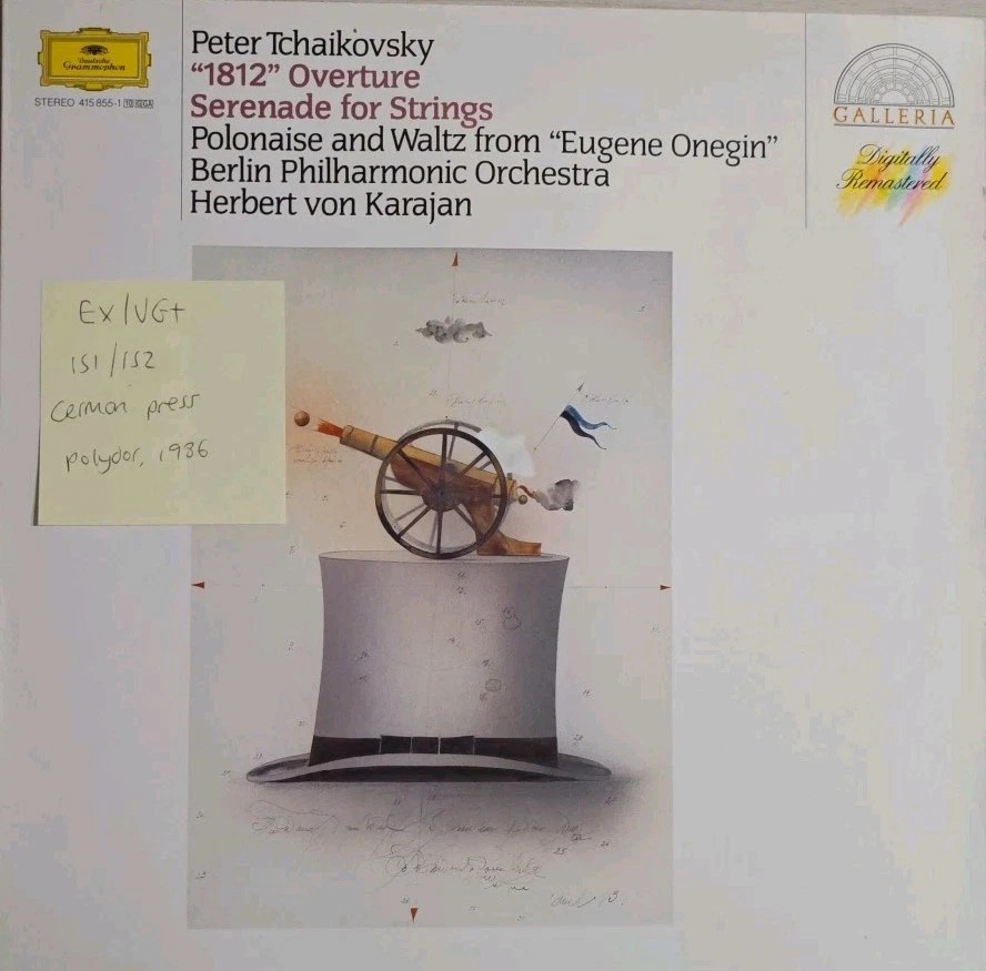 Peter Tchaikovsky 1812 Overture Serenade For Strings Vinyl Record EX/VG+ 415855 sleeve Peter Tchaikovsky 1812 Overture Serenade For Strings Vinyl Record EX/VG+ 415855 sleeve