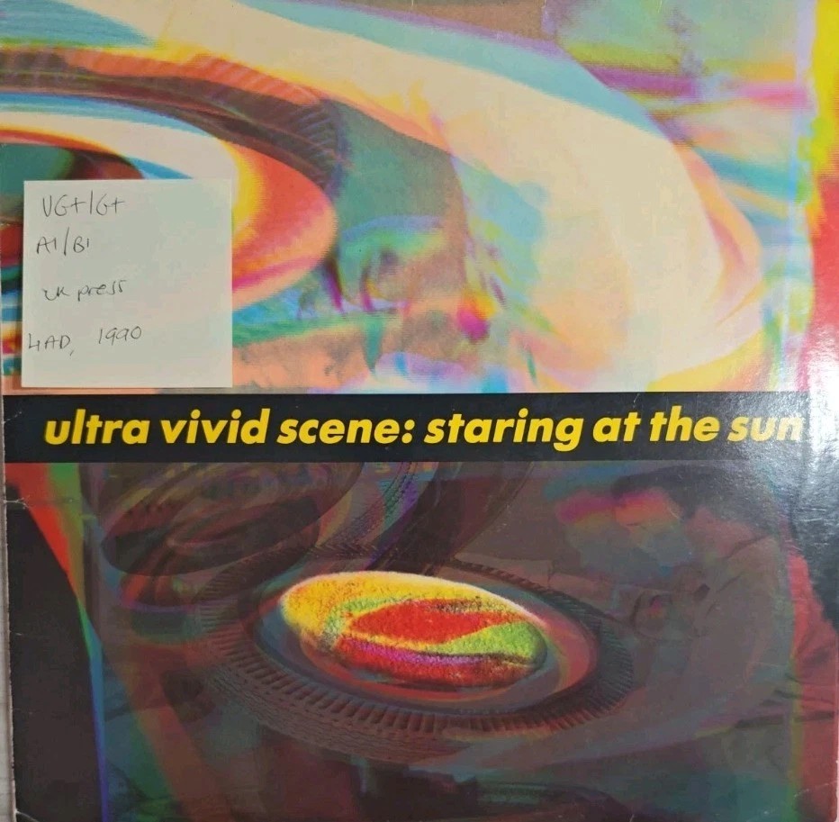 Ultra Vivid Scene Staring At The Sun Vinyl Record VG+/G+ BAD004 1970 sleeve Ultra Vivid Scene Staring At The Sun Vinyl Record VG+/G+ BAD004 1970 sleeve