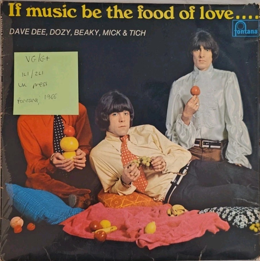 Dave Dee Dozy Beaky Mick If Music Be The Food Vinyl Record VG/G+ TL5388 1966 sleeve Dave Dee Dozy Beaky Mick If Music Be The Food Vinyl Record VG/G+ TL5388 1966 sleeve