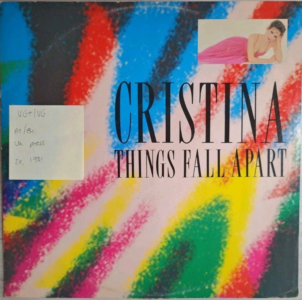 Cristina Things Fall Apart Vinyl Record 12" VG+/VG 12WIP6750 1981 sleeve Cristina Things Fall Apart Vinyl Record 12" VG+/VG 12WIP6750 1981 sleeve