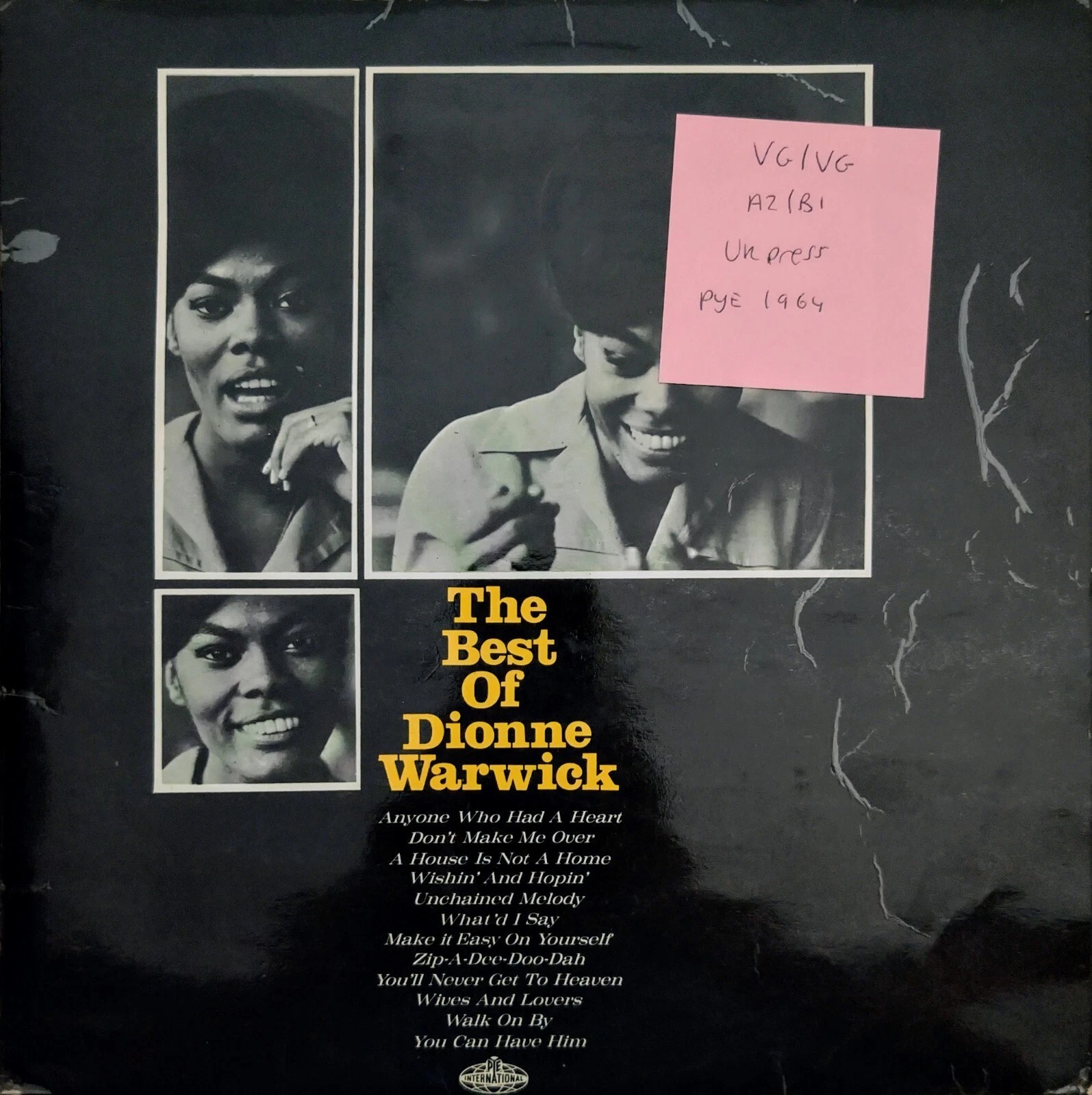 Dionne Warwick Best Of Dionne Warwick Vinyl Record LP VG/VG NPL28064 1965 sleeve Dionne Warwick Best Of Dionne Warwick Vinyl Record LP VG/VG NPL28064 1965 sleeve