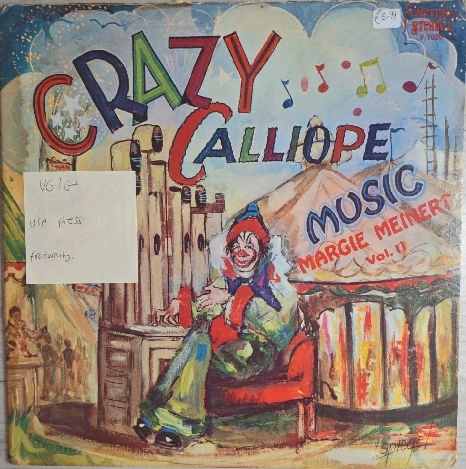 Margie Meinert Crazy Calliope Music Vol.11 Vinyl Record LP VG/G+ F-1020 sleeve Margie Meinert Crazy Calliope Music Vol.11 Vinyl Record LP VG/G+ F-1020 sleeve