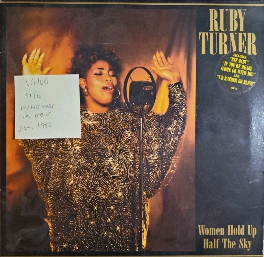 Ruby Turner Women Hold Up Half The Sky Vinyl Record VG/VG HIP36 1986 sleeve Ruby Turner Women Hold Up Half The Sky Vinyl Record VG/VG HIP36 1986 sleeve