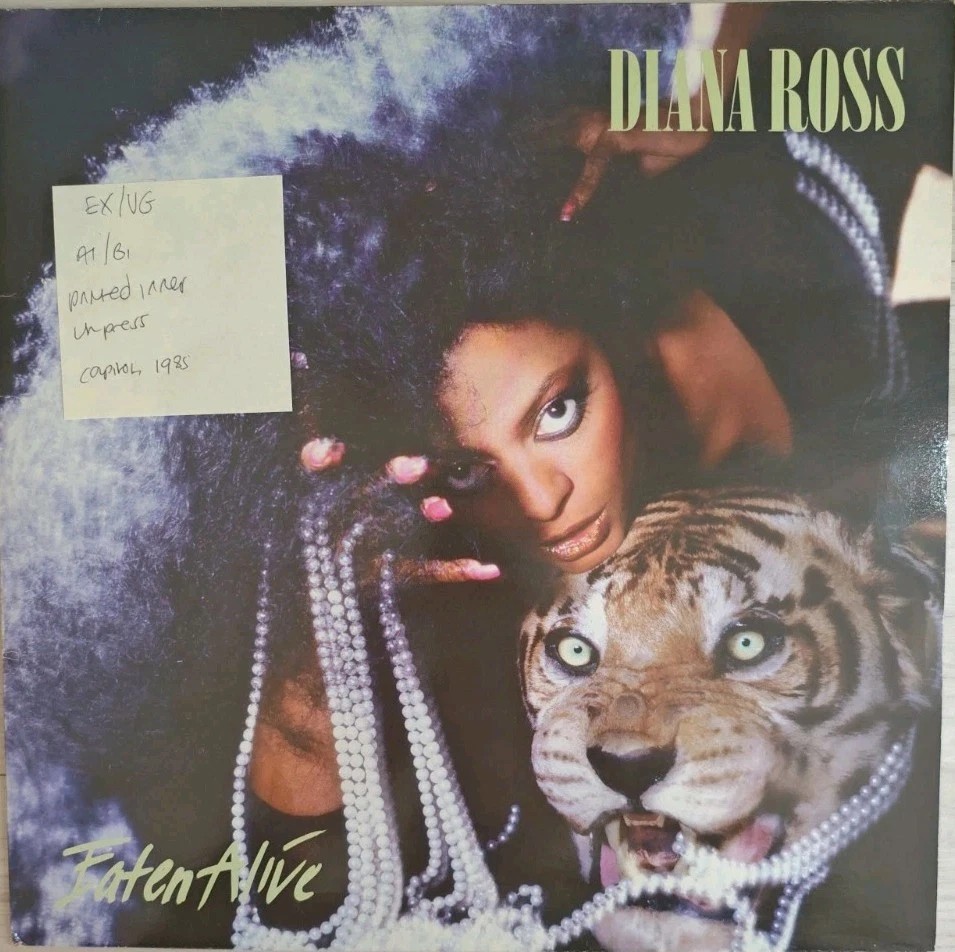 Diana Ross Eaten Alive Vinyl Record LP EX/VG ROSS2 1985 sleeve Diana Ross Eaten Alive Vinyl Record LP EX/VG ROSS2 1985 sleeve