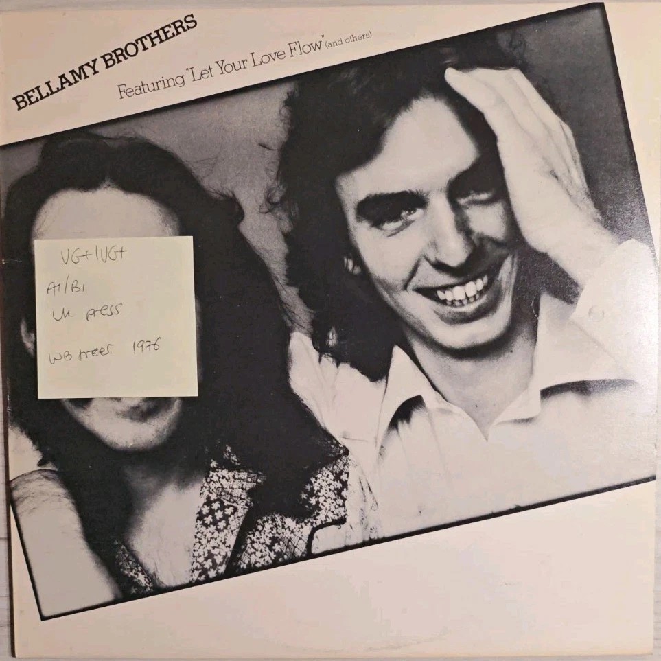 Bellamy Brothers Let Your Love Flow Vinyl Record LP VG+/VG+ K56242 1976 vinyl record sleeve Bellamy Brothers Let Your Love Flow Vinyl Record LP VG+/VG+ K56242 1976 vinyl record sleeve