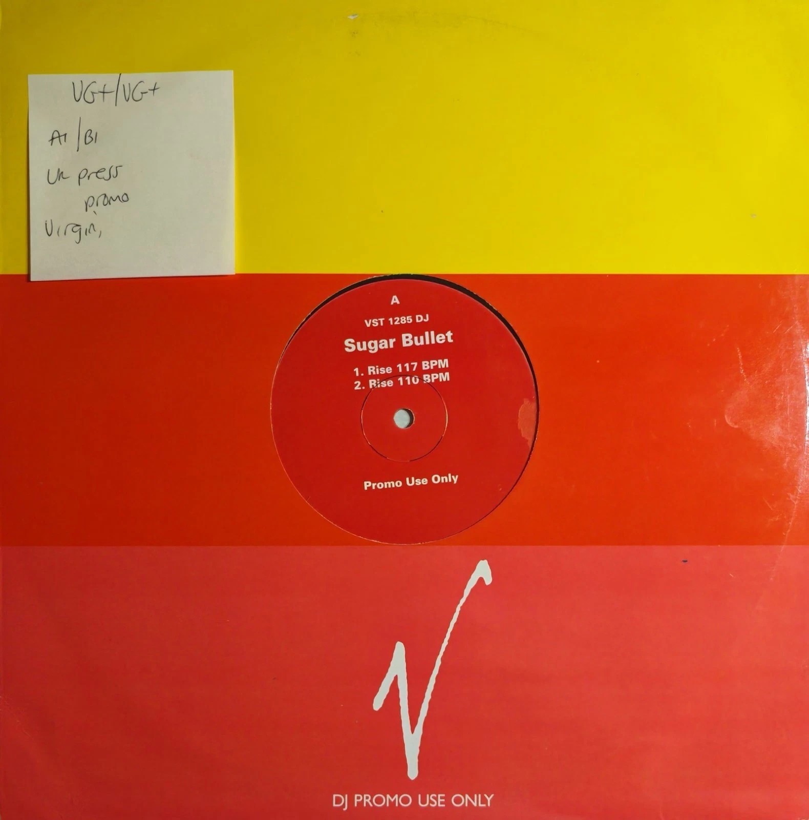 Sugar Bullet Rise Vinyl Record 12" VG+/VG+ VST 1285 DJ 1991 sleeve Sugar Bullet Rise Vinyl Record 12" VG+/VG+ VST 1285 DJ 1991 sleeve