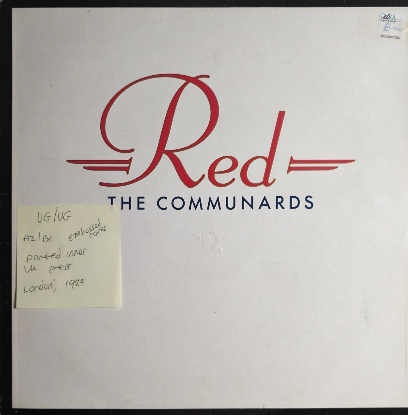 The Communards Red Vinyl Record LP VG/VG LONLP 39 1987 sleeve The Communards Red Vinyl Record LP VG/VG LONLP 39 1987 sleeve
