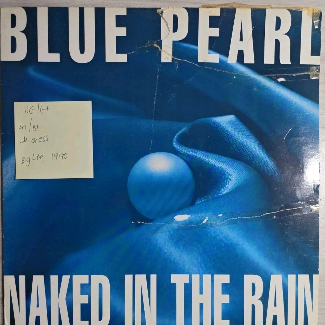 Blue Pearl Naked In The Rain Vinyl Record 12" VG/G+ BLR 23T 1990 sleeve Blue Pearl Naked In The Rain Vinyl Record 12" VG/G+ BLR 23T 1990 sleeve