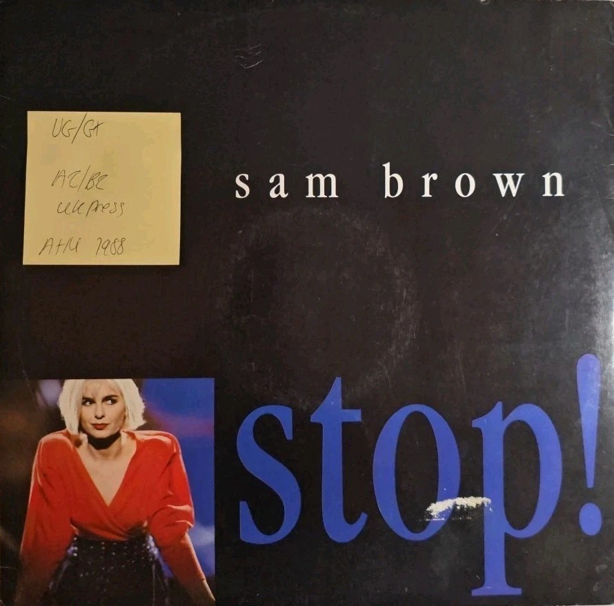 Sam Brown Stop Vinyl Record 12" VG/G+ Amy 440 1988 sleeve Sam Brown Stop Vinyl Record 12" VG/G+ Amy 440 1988 sleeve