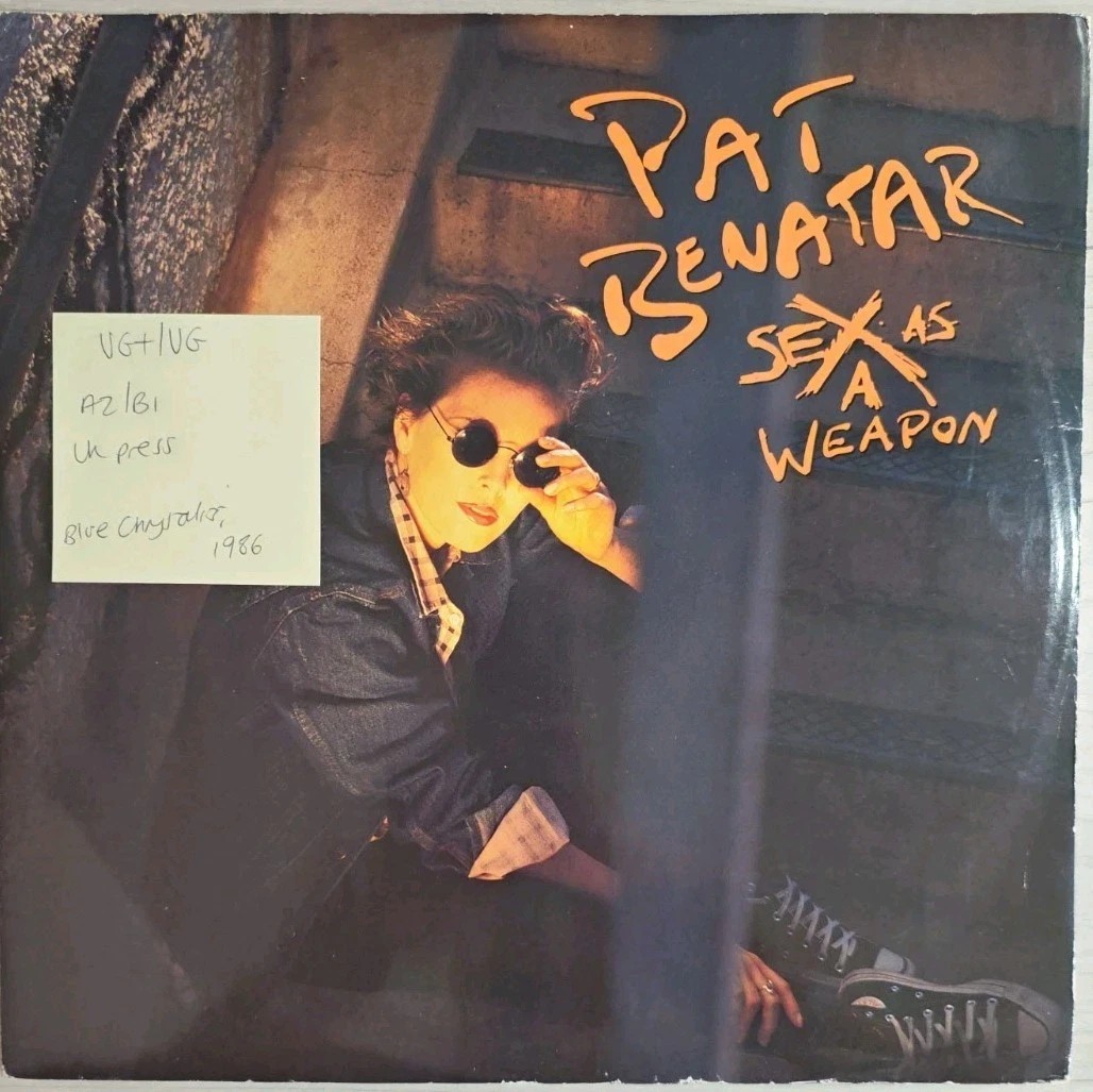 Pat Benatar Sex As A Weapon Vinyl Record 12" VG+/VG PATX4 1986 sleeve Pat Benatar Sex As A Weapon Vinyl Record 12" VG+/VG PATX4 1986 sleeve