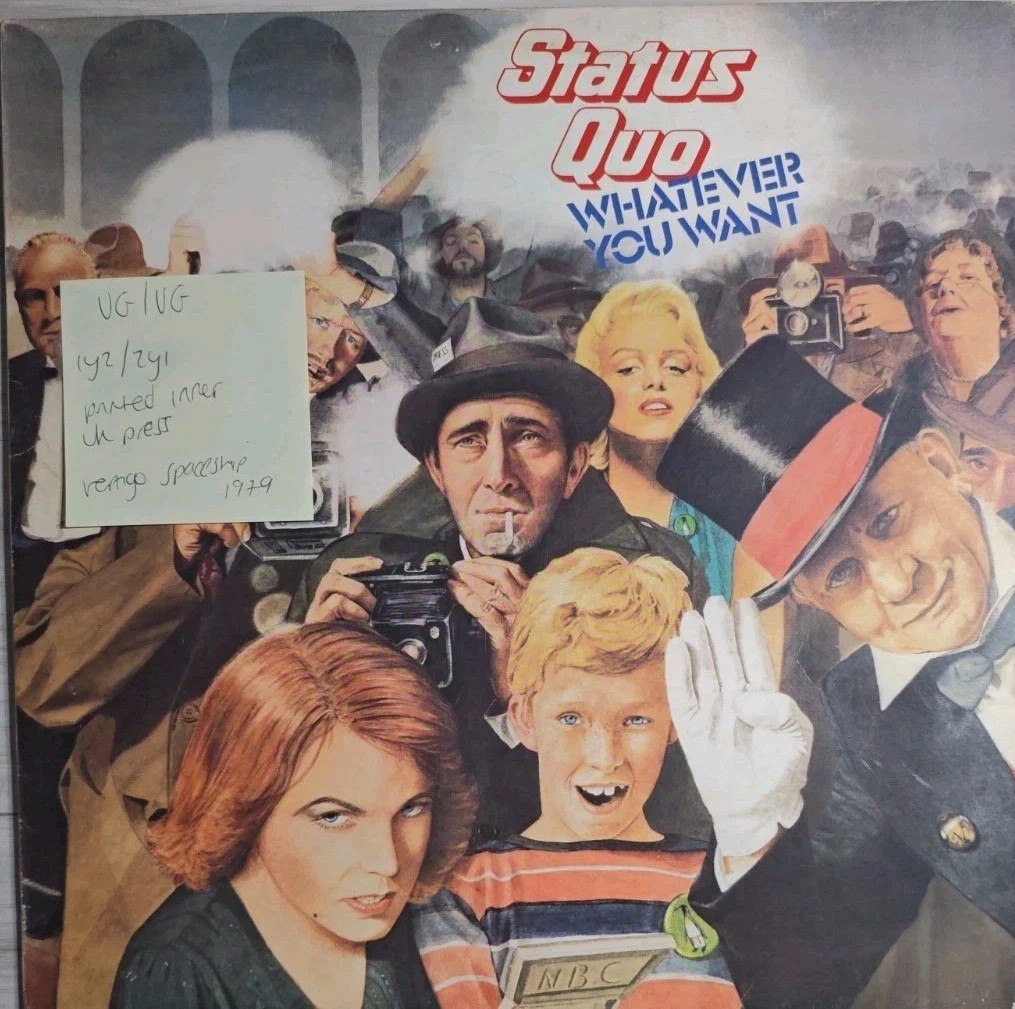 Status Quo Whatever You Want Vinyl Record LP VG/VG 9102037 1979 sleeve Status Quo Whatever You Want Vinyl Record LP VG/VG 9102037 1979 sleeve