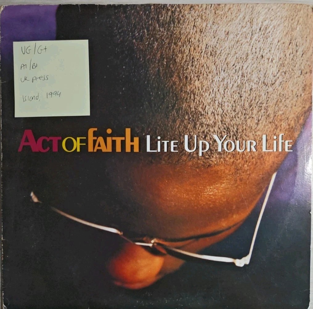 Act Of Faith Lite Up Your Life Vinyl Record 12" VG/G+ 12BRW306 1994 sleeve Act Of Faith Lite Up Your Life Vinyl Record 12" VG/G+ 12BRW306 1994 sleeve