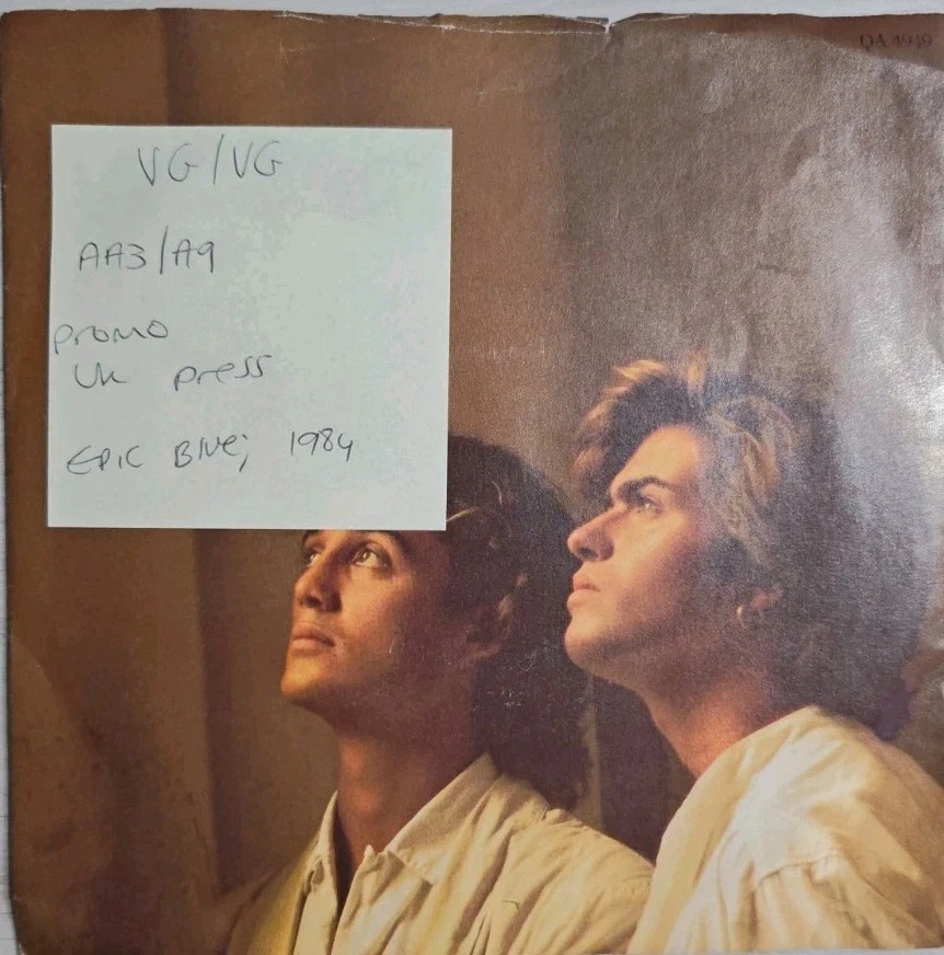 Wham! Everything She Wants/Last Christmas Vinyl Record 7" VG/VG QA4949 1984 sleeve Wham! Everything She Wants/Last Christmas Vinyl Record 7" VG/VG QA4949 1984 sleeve