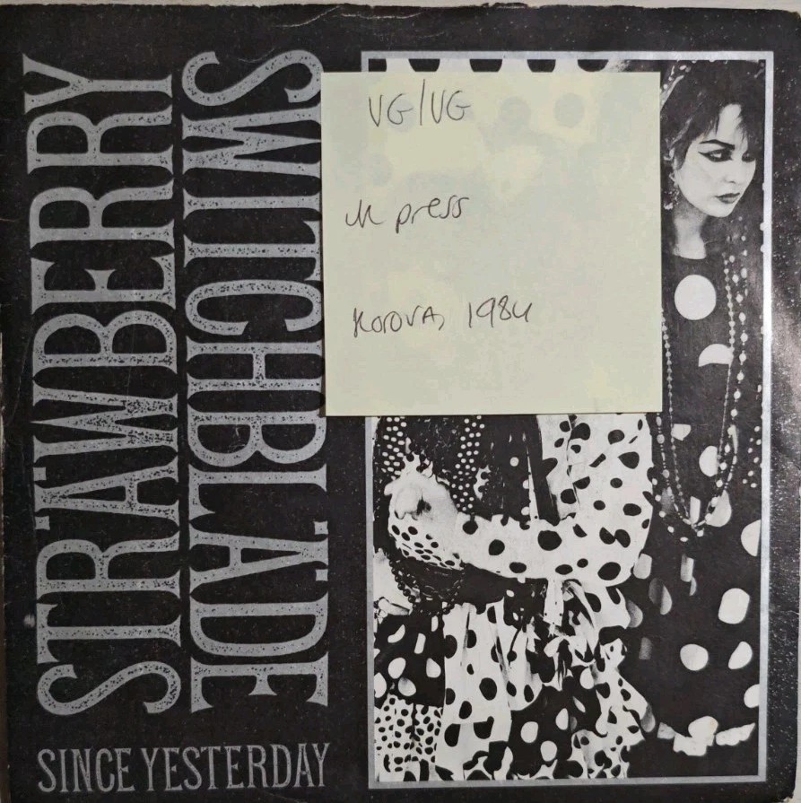 Strawberry Switchblade Since Yesterday Vinyl Record 7" VG/VG KOW 38 1984 sleeve Strawberry Switchblade Since Yesterday Vinyl Record 7" VG/VG KOW 38 1984 sleeve