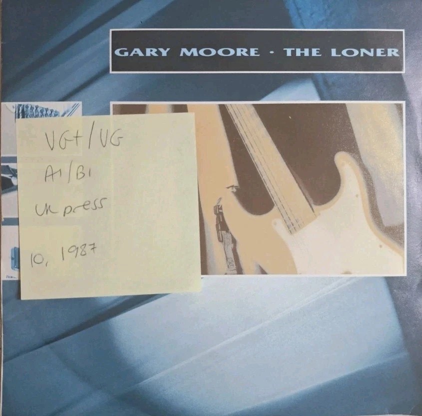 Gary Moore The Loner Vinyl Record 7" VG+/VG+ TEN178 1987 sleeve Gary Moore The Loner Vinyl Record 7" VG+/VG+ TEN178 1987 sleeve
