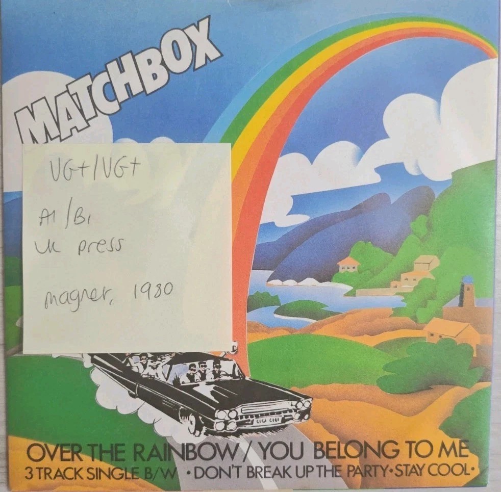 Matchbox Over The Rainbow Vinyl Record 7" VG+/VG+ MAG 192 1980 sleeve Matchbox Over The Rainbow Vinyl Record 7" VG+/VG+ MAG 192 1980 sleeve