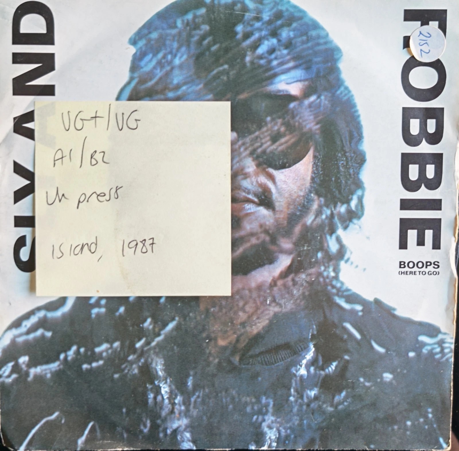Sly and Robbie Boops Vinyl Record 7" VG+/VG BRW61 1987 sleeve Sly and Robbie Boops Vinyl Record 7" VG+/VG BRW61 1987 sleeve