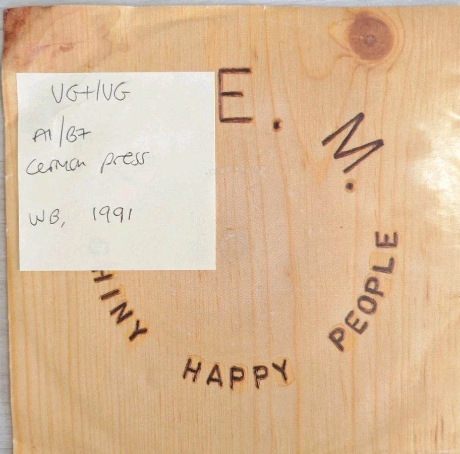R.E.M. Shiny Happy People Vinyl Record 7" VG+/VG W0027 1991 sleeve R.E.M. Shiny Happy People Vinyl Record 7" VG+/VG W0027 1991 sleeve