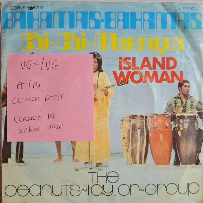 The Peanuts Taylor Group Chi-Chi-Merengue Vinyl Record 7" VG+/VG 3177 1970 sleeve The Peanuts Taylor Group Chi-Chi-Merengue Vinyl Record 7" VG+/VG 3177 1970 sleeve