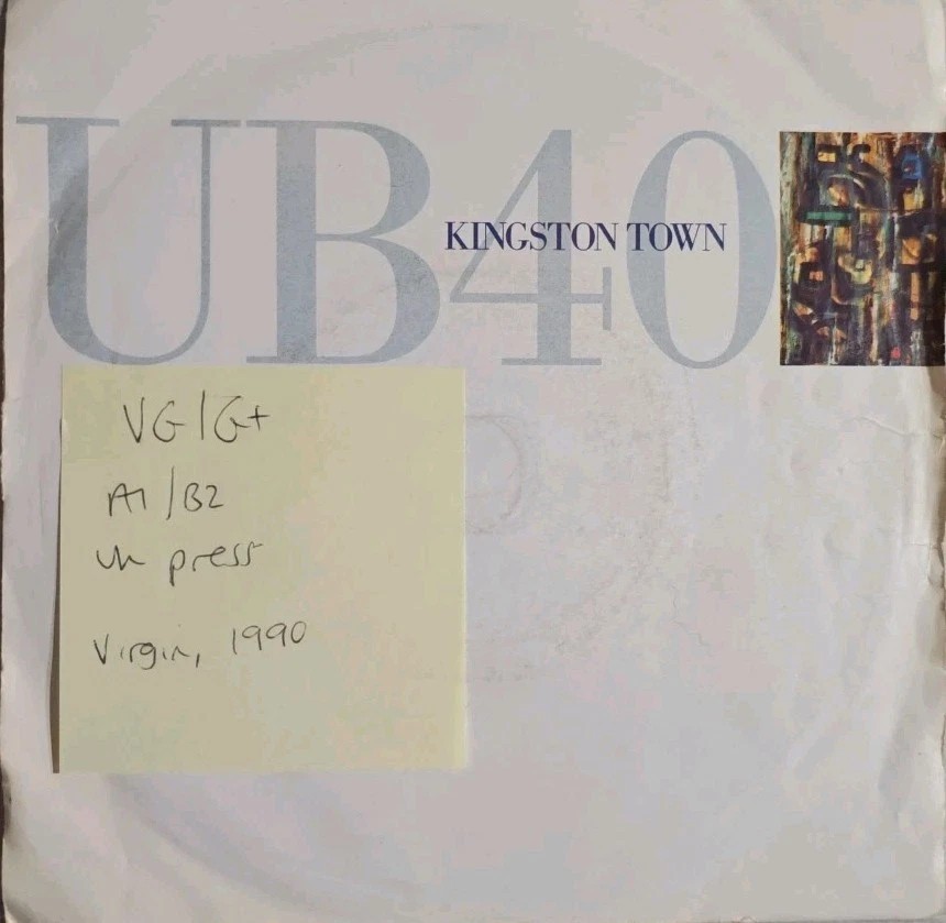 UB40 Kingston Town Vinyl Record 7" VG/G+ DEP35 1990 sleeve UB40 Kingston Town Vinyl Record 7" VG/G+ DEP35 1990 sleeve