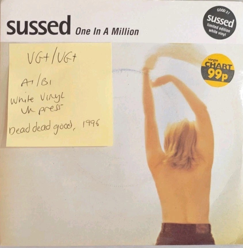 Sussed One In A Million Vinyl Record 7" VG+/VG+ GOOD37 1996 sleeve Sussed One In A Million Vinyl Record 7" VG+/VG+ GOOD37 1996 sleeve