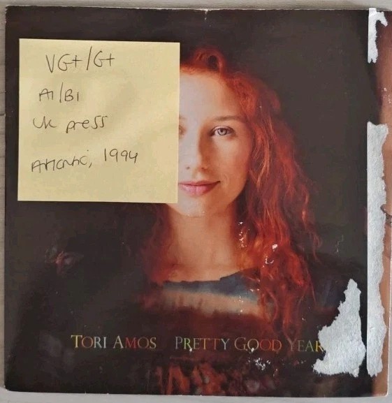 Tori Amos Pretty Good Year Vinyl Record 7" VG+/G+ A7263 1994 sleeve Tori Amos Pretty Good Year Vinyl Record 7" VG+/G+ A7263 1994 sleeve