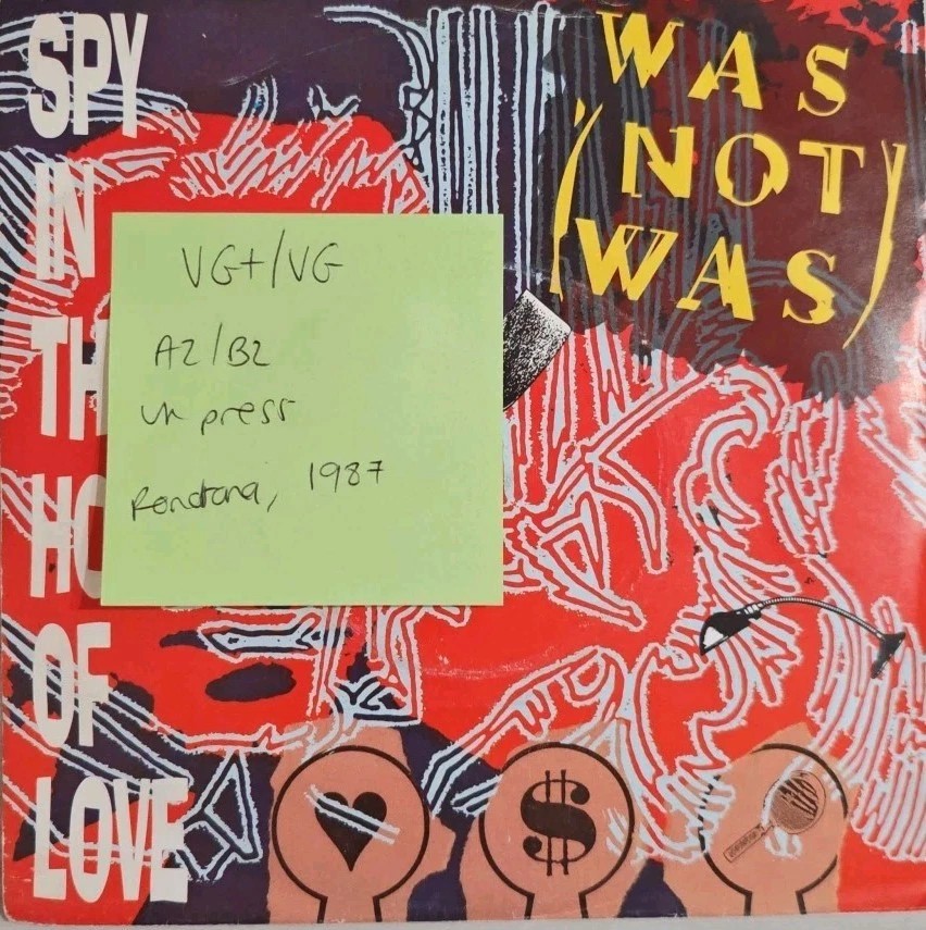 Was Not Was Spy In The House Of Love Vinyl Record 7" VG+/VG WAS 2 1987 sleeve Was Not Was Spy In The House Of Love Vinyl Record 7" VG+/VG WAS 2 1987 sleeve