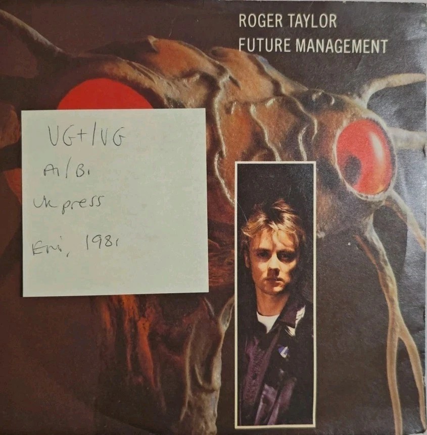 Roger Taylor Future Management Vinyl Record 7" VG+/VG EMI5157 1981 sleeve Roger Taylor Future Management Vinyl Record 7" VG+/VG EMI5157 1981 sleeve