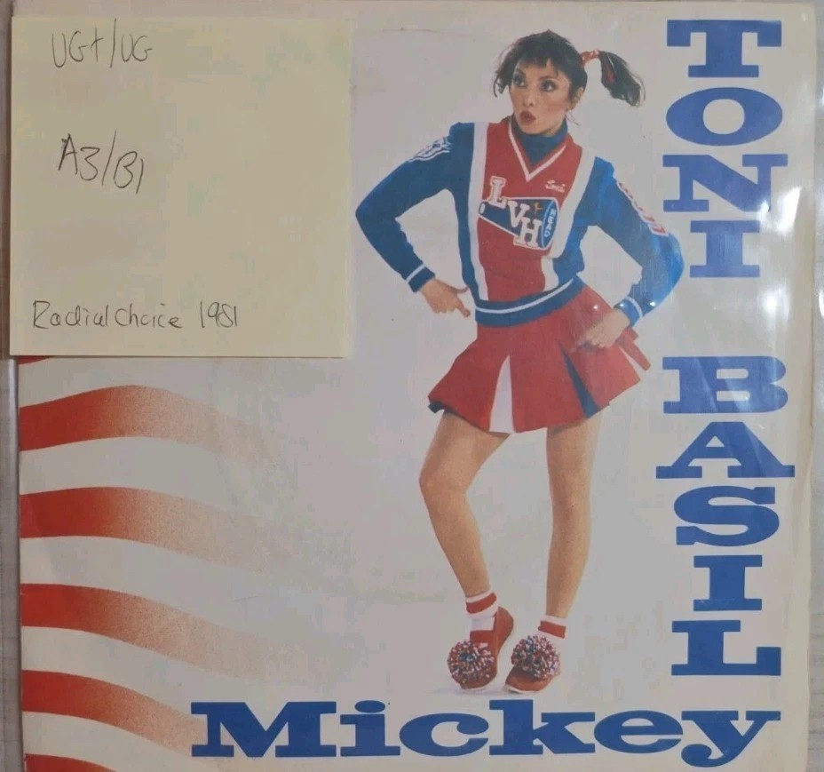 Toni Basil Mickey Vinyl Record 7" VG+/VG TIC 4 vinyl record sleeve Toni Basil Mickey Vinyl Record 7" VG+/VG TIC 4 vinyl record sleeve