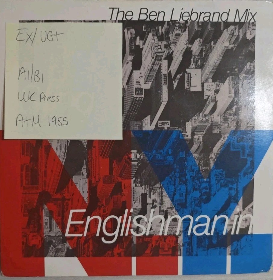Sting Englishman In New York Vinyl Record 7" EX/VG+ AM580 1985 sleeve Sting Englishman In New York Vinyl Record 7" EX/VG+ AM580 1985 sleeve