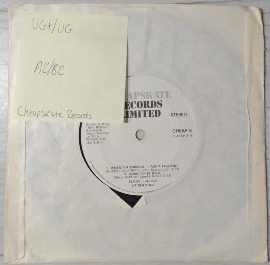 Slade Alive At Reading '80 Vinyl Record 7" VG+/VG CHEAP 5 1980 sleeve Slade Alive At Reading '80 Vinyl Record 7" VG+/VG CHEAP 5 1980 sleeve