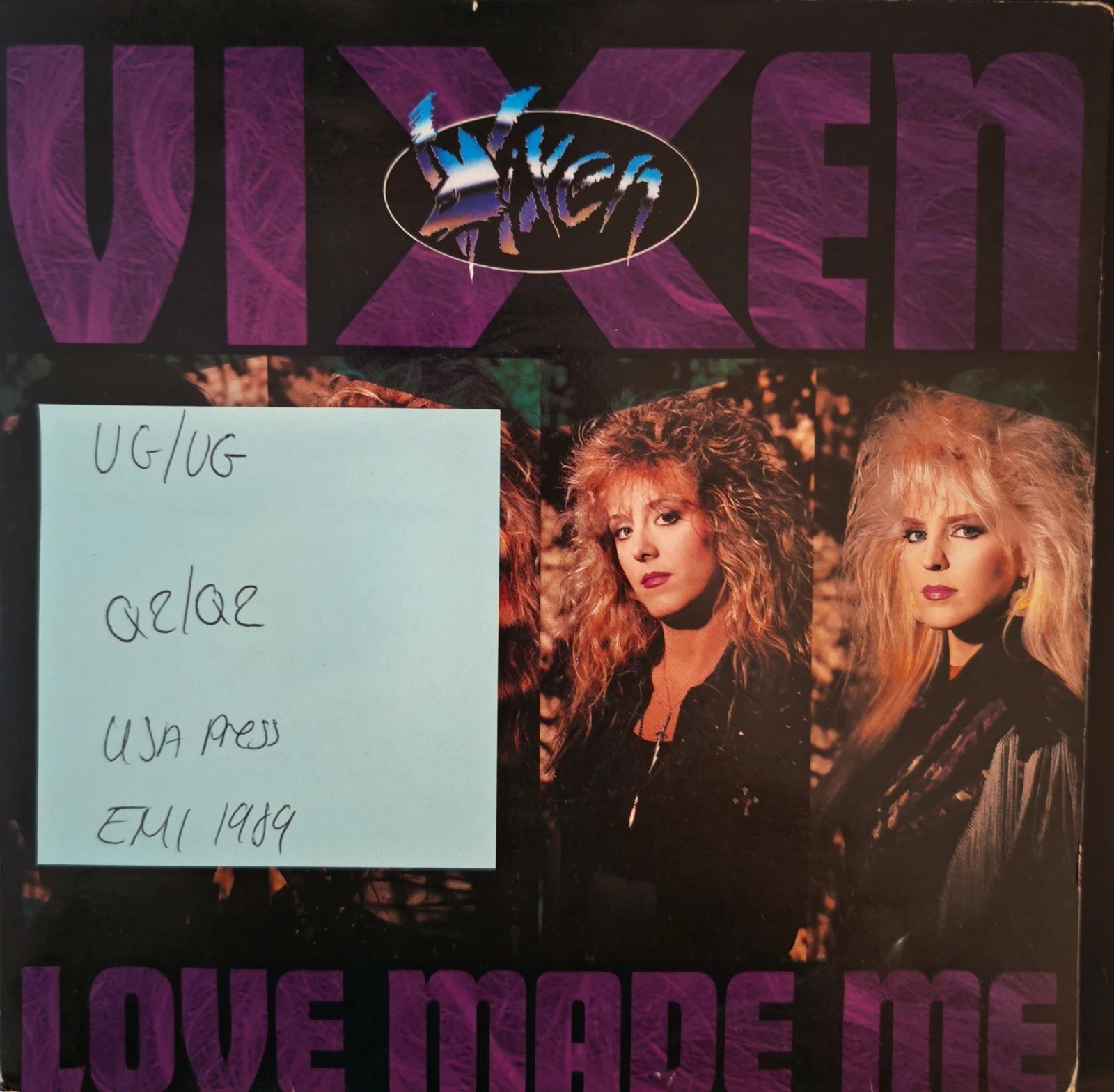 Vixen Love Made Me Vinyl Record 7" VG/VG MT66 1989 sleeve Vixen Love Made Me Vinyl Record 7" VG/VG MT66 1989 sleeve