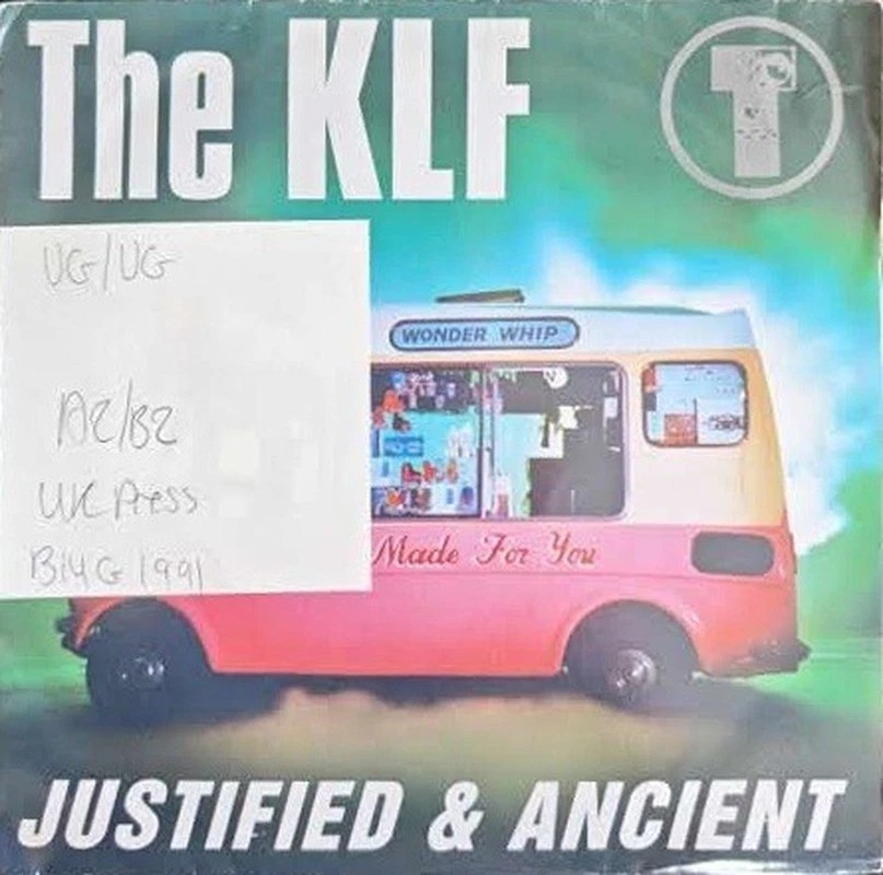The KLF Justified & Ancient Vinyl Record 7" VG/VG KLF 099 1991 sleeve The KLF Justified & Ancient Vinyl Record 7" VG/VG KLF 099 1991 sleeve
