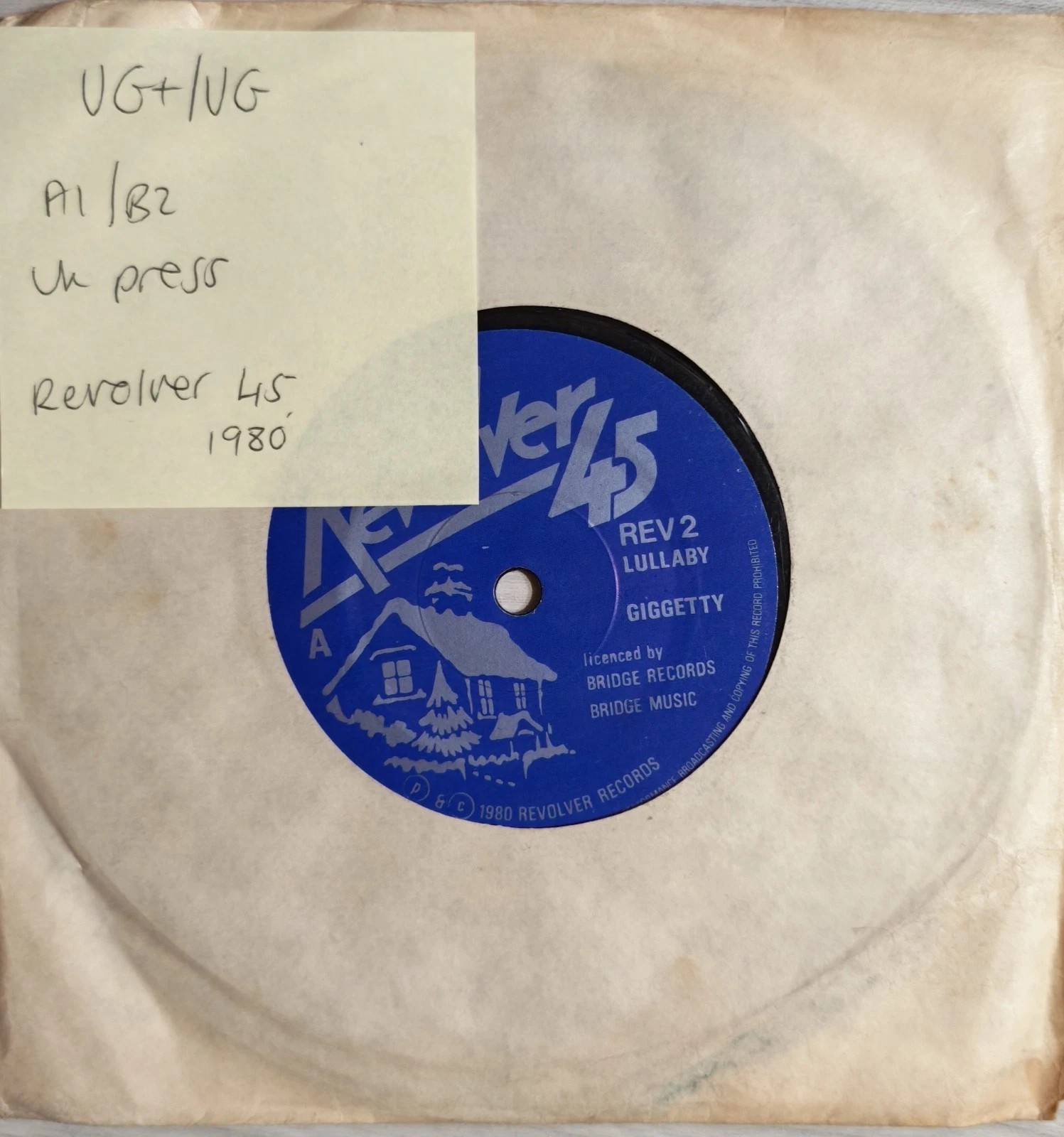 Giggetty Black Country Christmas / Lullaby Vinyl Record 7" VG+/VG REV2 1980 sleeve Giggetty Black Country Christmas / Lullaby Vinyl Record 7" VG+/VG REV2 1980 sleeve