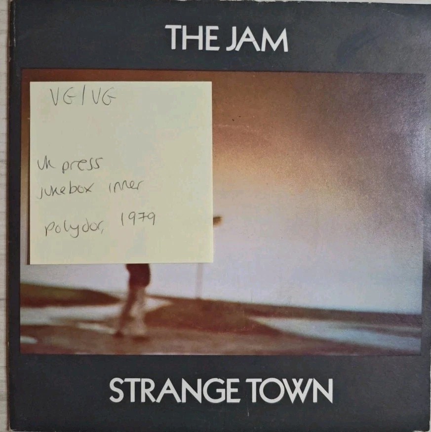 The Jam Strange Town Vinyl Record 7" VG/VG POSP 34 1979 sleeve The Jam Strange Town Vinyl Record 7" VG/VG POSP 34 1979 sleeve
