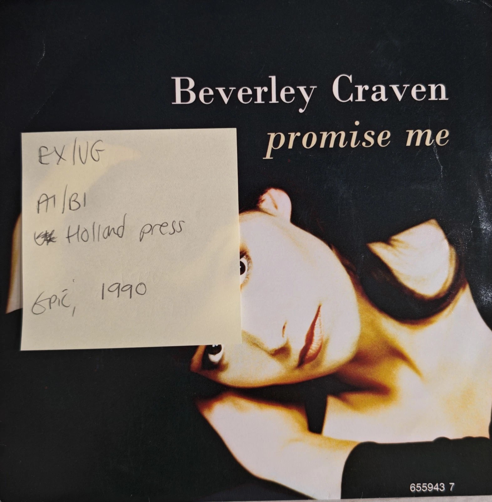 Beverley Craven Promise Me Vinyl Record 7" EX/VG 655943 7 sleeve Beverley Craven Promise Me Vinyl Record 7" EX/VG 655943 7 sleeve