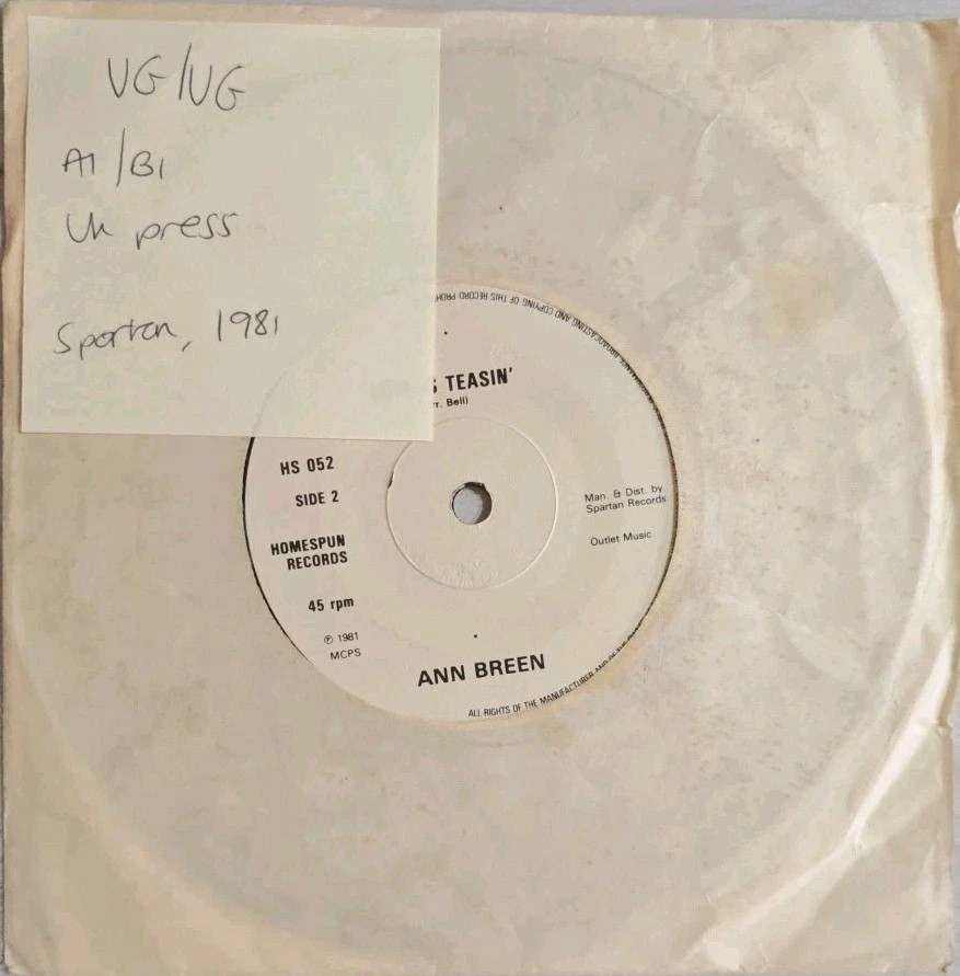 Ann Brenn Love Is Teasin Vinyl Record 7" VG/VG HS052 1981 vinyl record sleeve Ann Brenn Love Is Teasin Vinyl Record 7" VG/VG HS052 1981 vinyl record sleeve