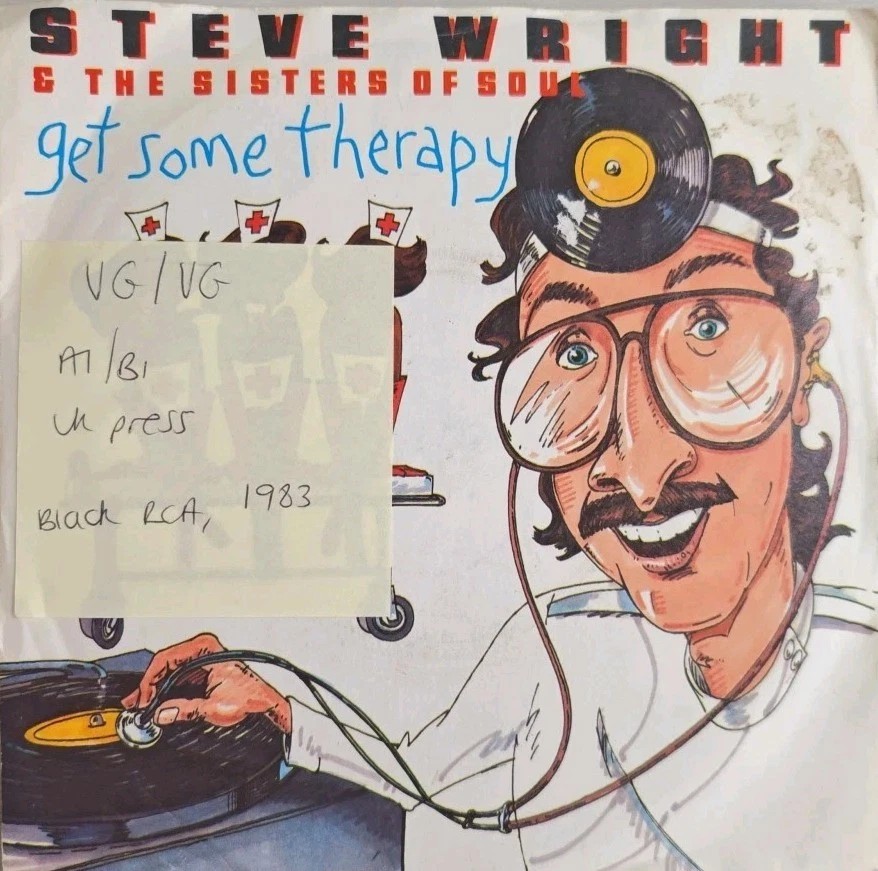 Steve Wright Get Some Therapy Vinyl Record 7" VG/VG RCA362 1983 sleeve Steve Wright Get Some Therapy Vinyl Record 7" VG/VG RCA362 1983 sleeve