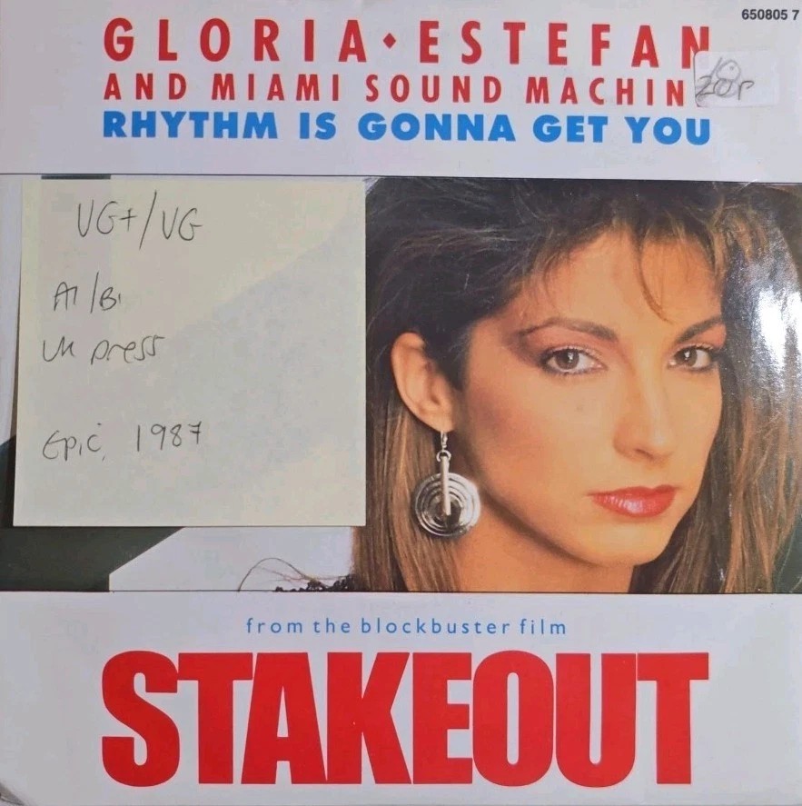 Miami Sound Machine Rhythm Rhythm Is Gonna Get You Vinyl Record 7" VG+/VG 650805 sleeve Miami Sound Machine Rhythm Rhythm Is Gonna Get You Vinyl Record 7" VG+/VG 650805 sleeve