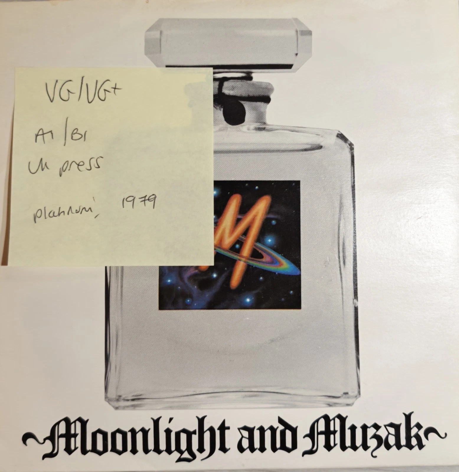 M Moonlight And Muzaks Vinyl Record 7" VG/VG+ MCA 541 1979 sleeve M Moonlight And Muzaks Vinyl Record 7" VG/VG+ MCA 541 1979 sleeve