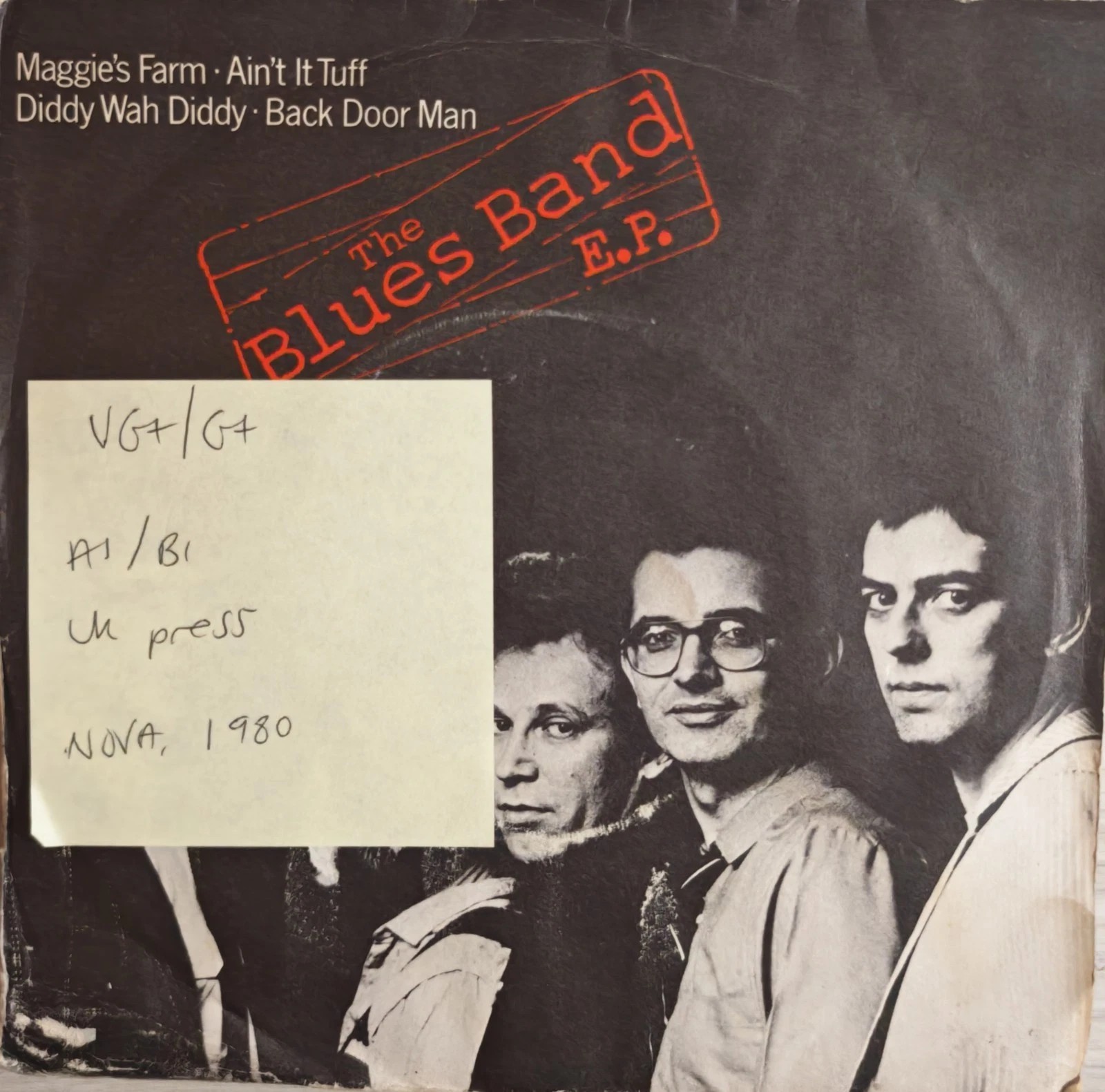 The Blues Band The Blues Band E.P. Vinyl Record 7" VG+/G+ BOOT002 1980 sleeve The Blues Band The Blues Band E.P. Vinyl Record 7" VG+/G+ BOOT002 1980 sleeve