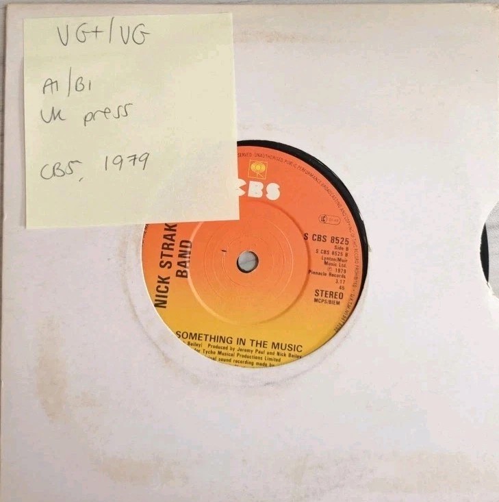 Nick Streaker Band A Walk In The Park Vinyl Record 7" VG+/VG CBS 8525 1980 sleeve Nick Streaker Band A Walk In The Park Vinyl Record 7" VG+/VG CBS 8525 1980 sleeve