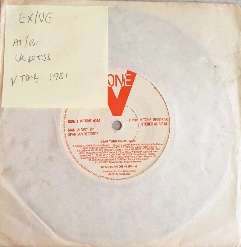 Star Turn On 45 Star Turn On Vinyl Record 7" EX/VG V-TON 003 1981 sleeve Star Turn On 45 Star Turn On Vinyl Record 7" EX/VG V-TON 003 1981 sleeve