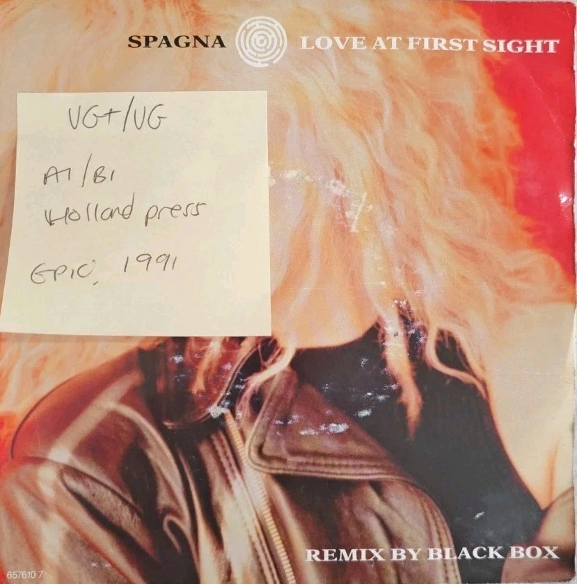 Spagna Love At First Sight Vinyl Record 12" VG+/VG 657610 1991 sleeve Spagna Love At First Sight Vinyl Record 12" VG+/VG 657610 1991 sleeve