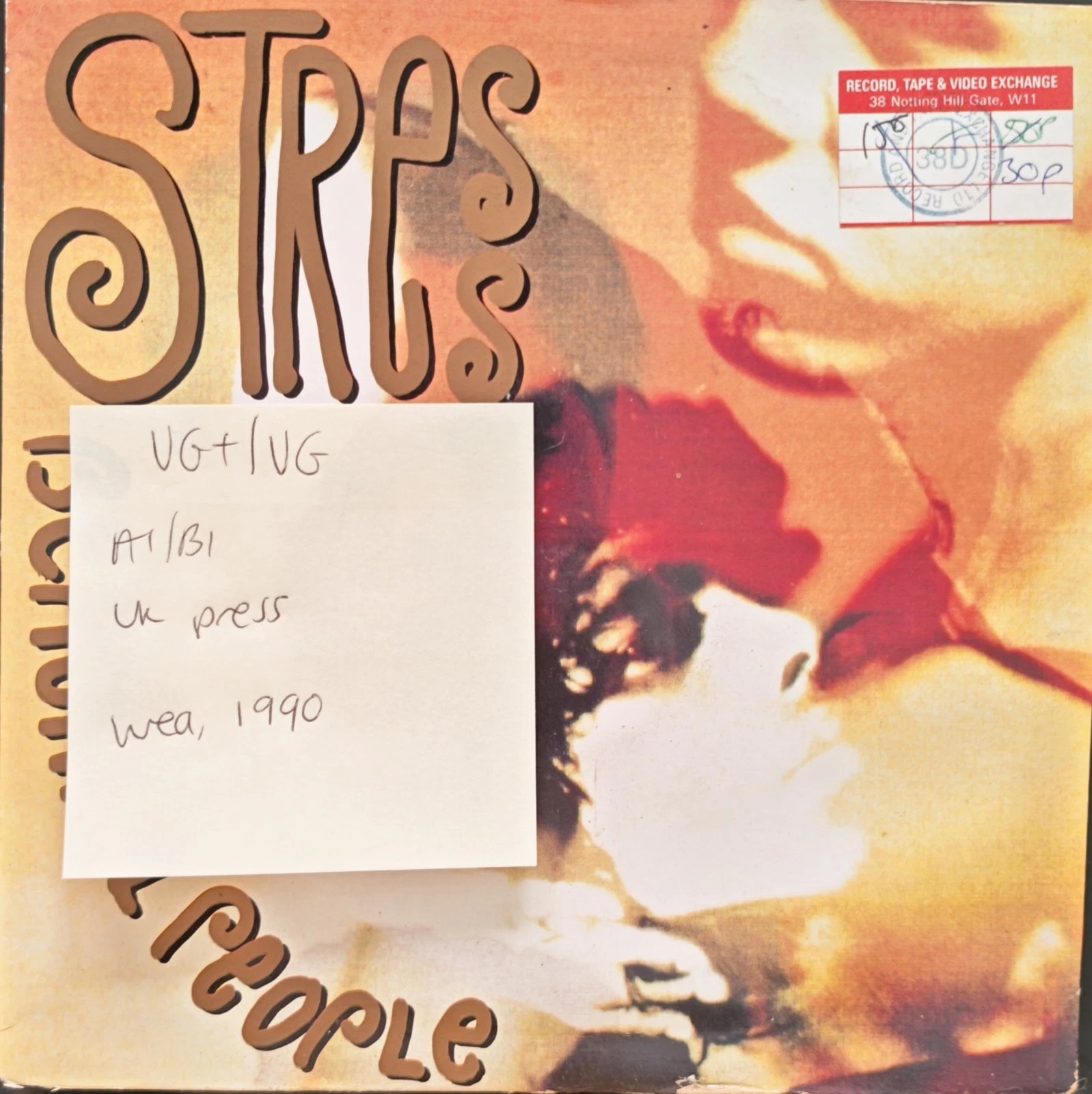 Stress Beautiful People Vinyl Record 12" VG+/VG YZ495T 1990 sleeve Stress Beautiful People Vinyl Record 12" VG+/VG YZ495T 1990 sleeve