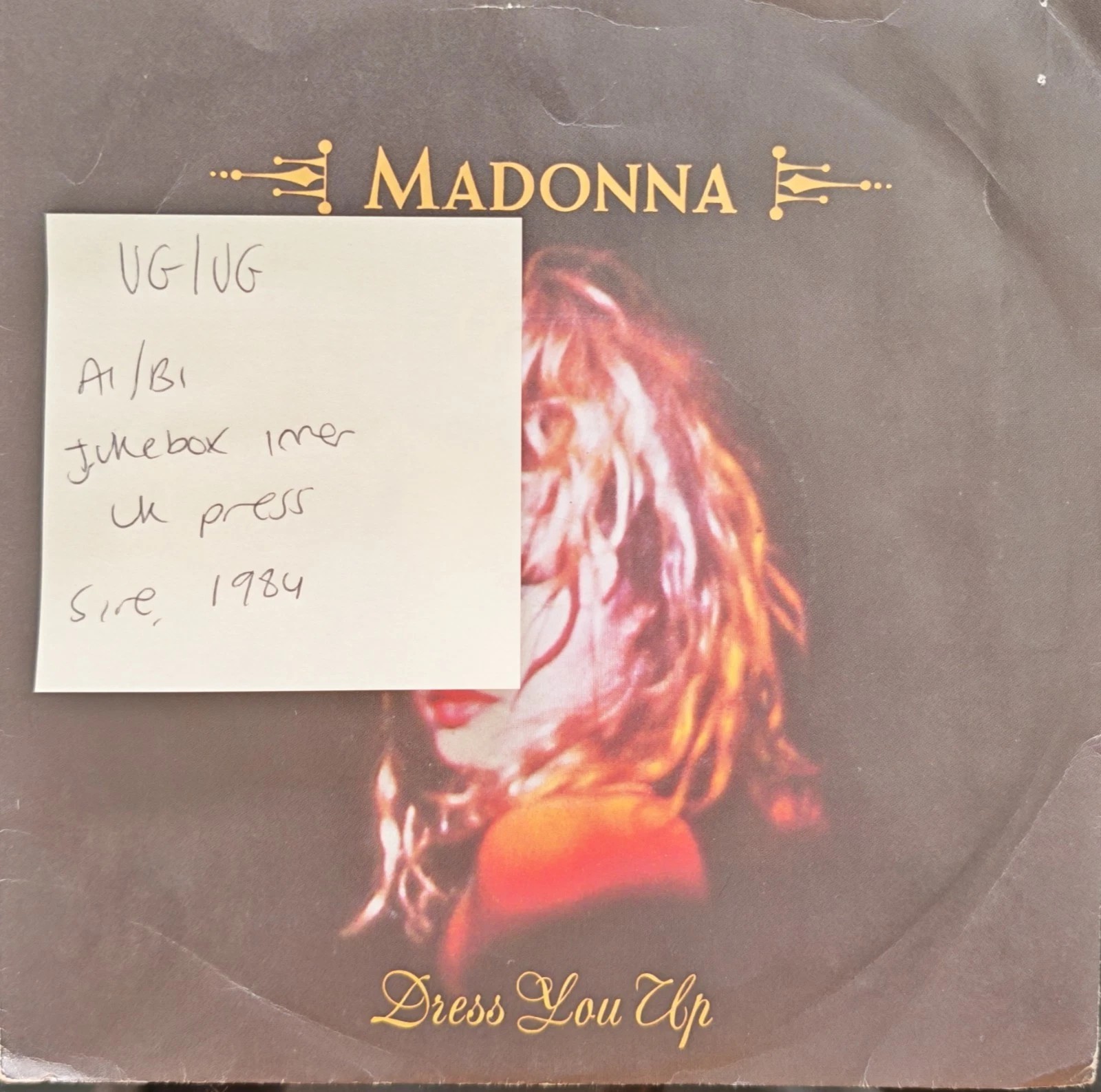 Madonna Dress You Up Vinyl Record 12" VG/VG W8848T 1984 sleeve Madonna Dress You Up Vinyl Record 12" VG/VG W8848T 1984 sleeve
