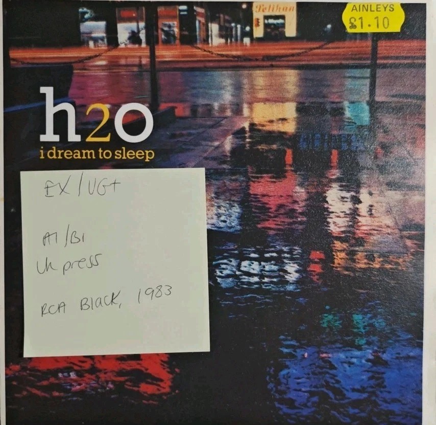 H20 I Dream To Sleep Vinyl Record 7" EX/VG+ RCA380 1983 sleeve H20 I Dream To Sleep Vinyl Record 7" EX/VG+ RCA380 1983 sleeve