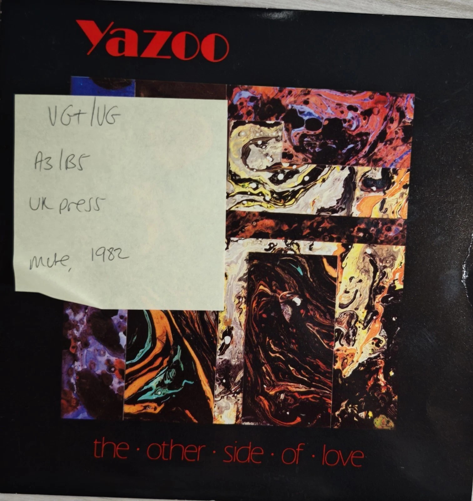 Yazoo The Other Side Of Love Vinyl Record 7" VG+/VG YAZ002 1982 sleeve Yazoo The Other Side Of Love Vinyl Record 7" VG+/VG YAZ002 1982 sleeve