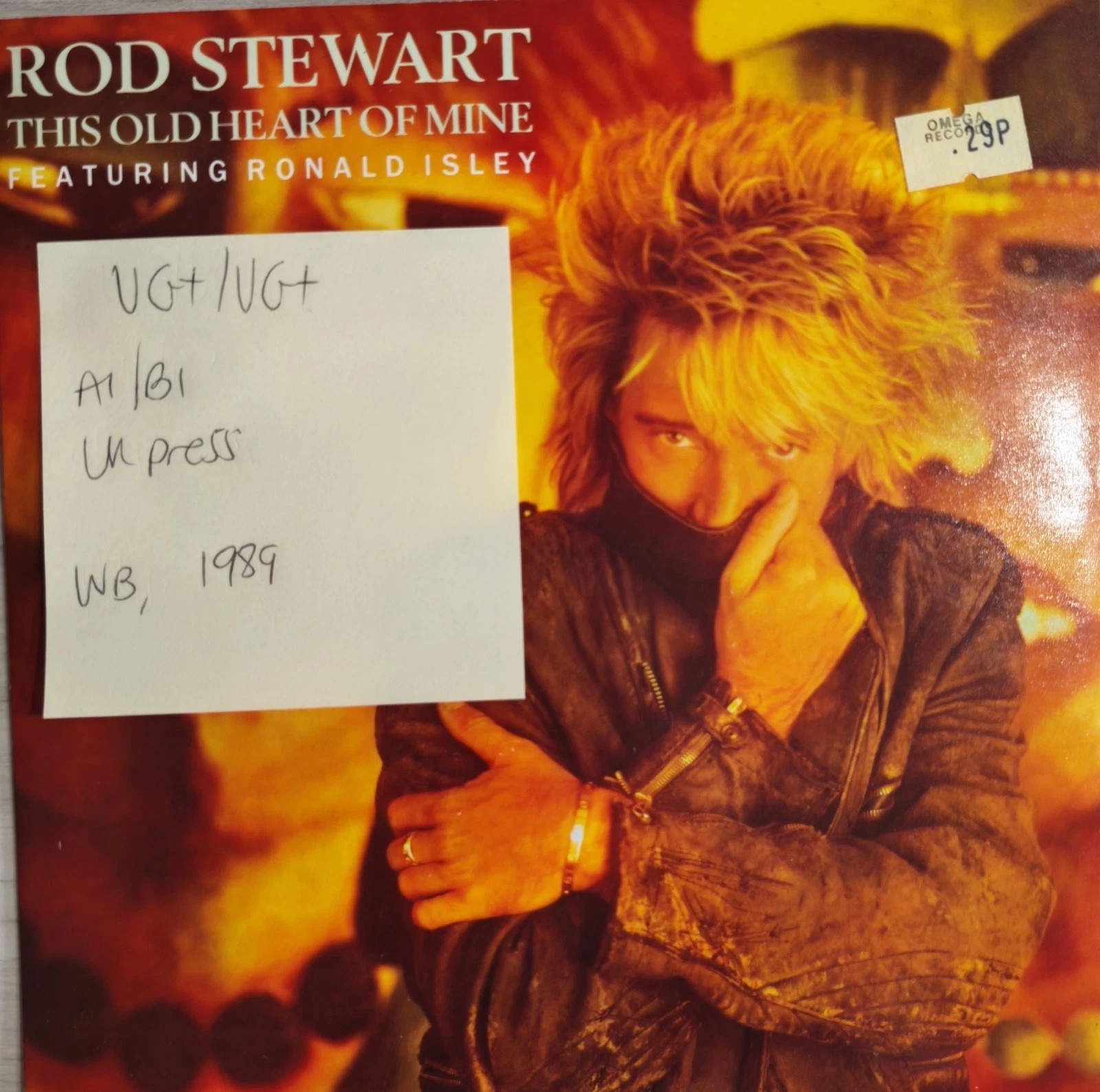 Rod Stewart This Old Heart Of Mine Vinyl Record 7" VG+/VG+ W2686 1989 sleeve Rod Stewart This Old Heart Of Mine Vinyl Record 7" VG+/VG+ W2686 1989 sleeve