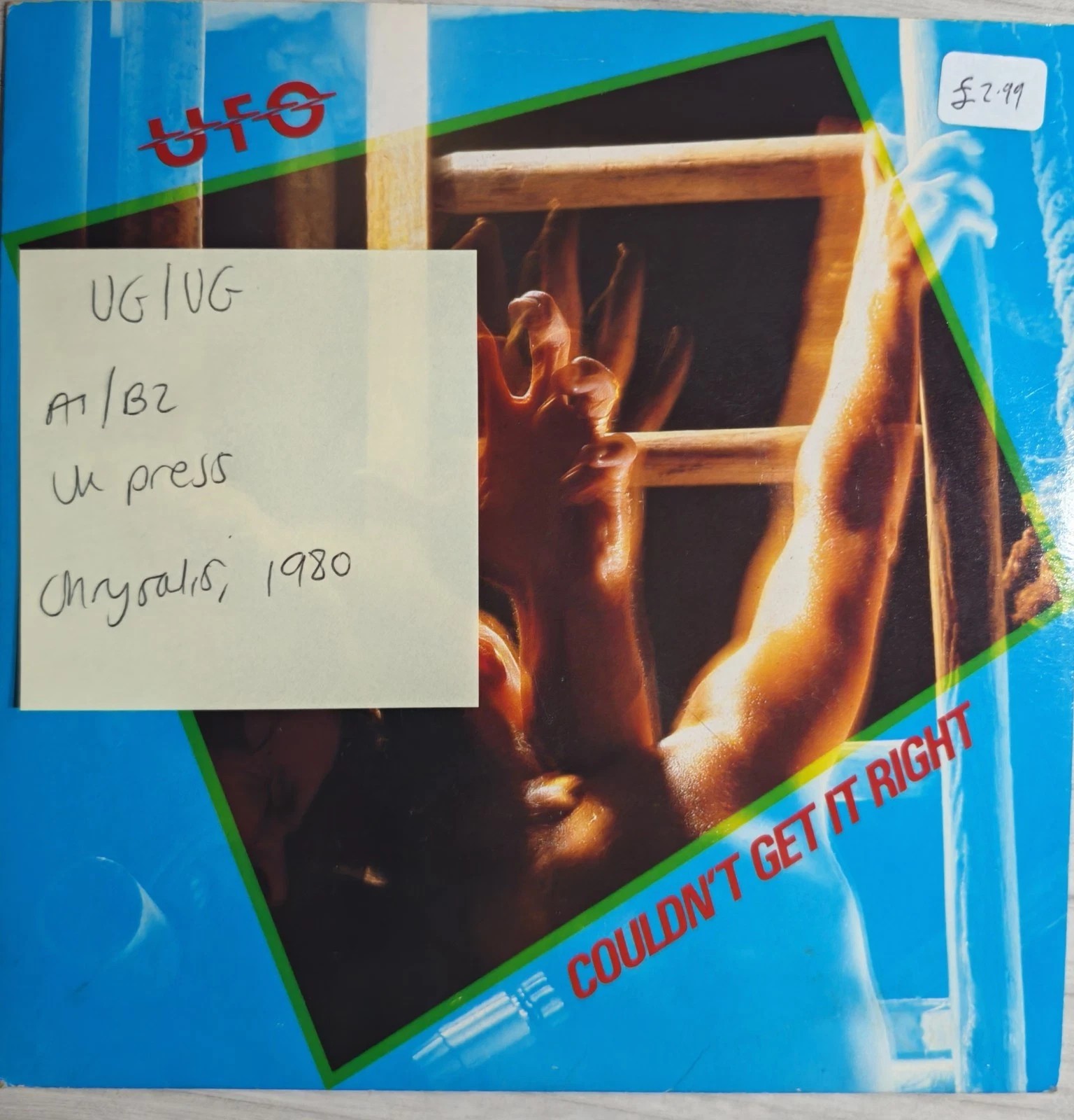 UFO Couldn't Get It Right Vinyl Record 7" VG/VG CHS 2454 1980 sleeve UFO Couldn't Get It Right Vinyl Record 7" VG/VG CHS 2454 1980 sleeve